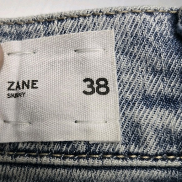 Hudson Zane Skinny Jeans Mens 38 Measures 40 x 32 Stonewash Stretch Retro City - Picture 6 of 9